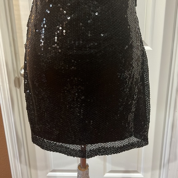 Rachael & Chloe Black Strapless Sequin Mini Dress - Picture 8 of 10
